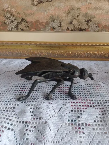 Cinzeiro mosquetão em bronze - raridade 