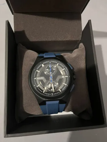 Relógio Bulova Cronógrafo 98B380 Azul