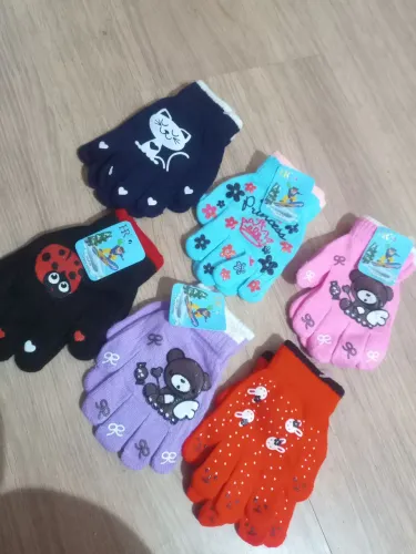Kit 6 pares de luvas infantil Tam 3/5 anos menina