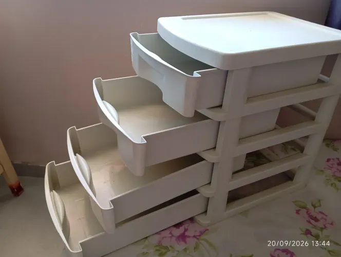 Gaveteiro De Chão 4 Gavetas BRANCO Plástico São Bernardo