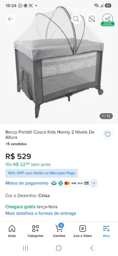 Berço portátil+cadeira de alimentação