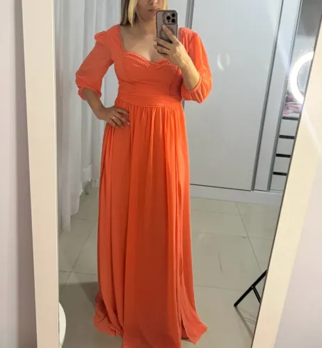 Vestido Laranja/ Coral