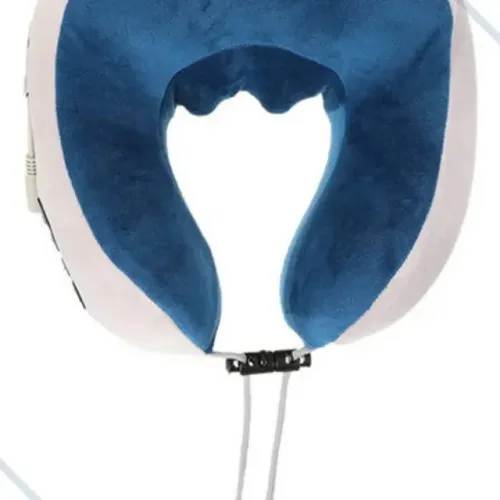 massageadora de pescoço e lombar travesseiro massageador cor azul am-132