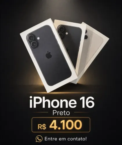 iPhone 16 preto 128 gigas na garantia