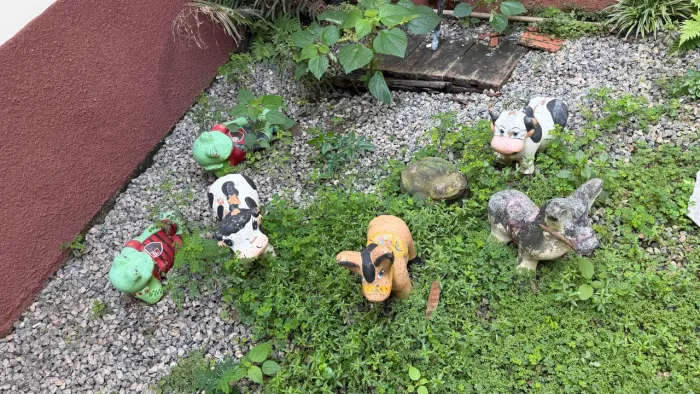 conjunto de animais de enfeite