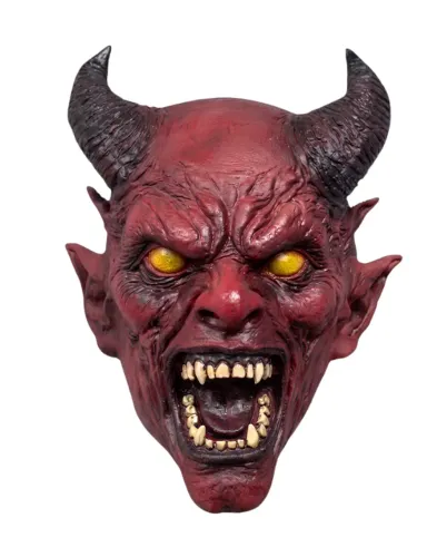 Máscara Cosplay Realista Terror Horror Halloween Demônio com chifres em látex