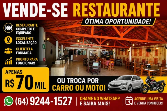 Vende_se restaurante em caldas novas descrições a baixo