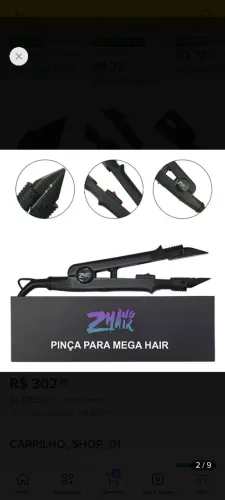 Pinça elétrica Zhang hair