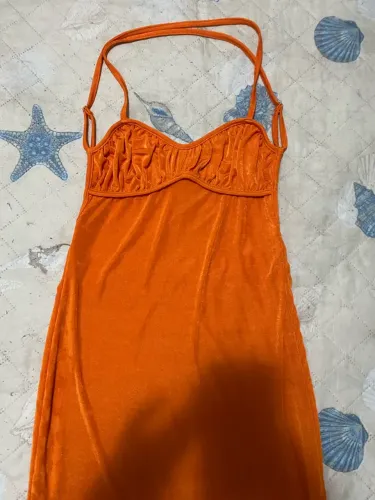 vestido laranja 