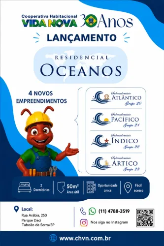 Residencial Oceanos - cooperativa Vida Nova Apartamento 2 Quartos | Entrada R$ 10 Mil