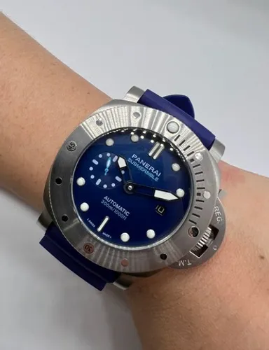 Relógio Panerai Submersible Automatic Azul Novo
