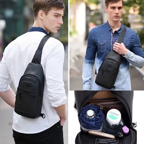 Mochila Bolsa de Peito Tiracolo Pochete Bolsa Transversal Masculina / Feminina 