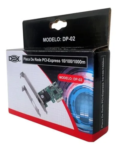 Placa De Rede Pci-express 10/100/1000 Dp-02m