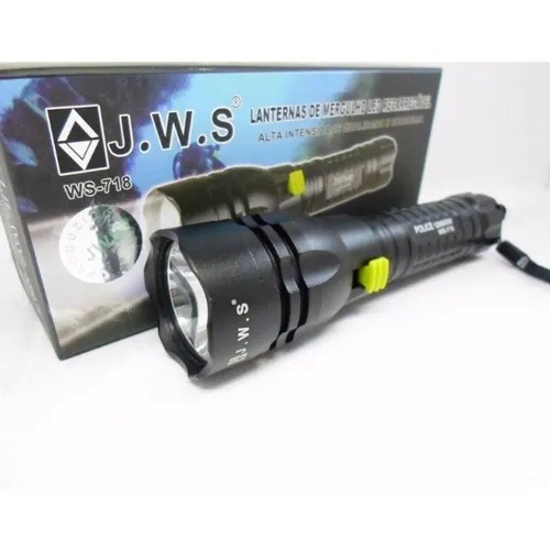 Lanterna Mergulho JWS 718 Led Cree Recarregável À Prova Dágua Ultra Potente 8383
