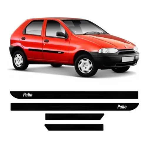 Friso Lateral Fiat Palio 1996 à 2011 - C/ Nome - Preto 