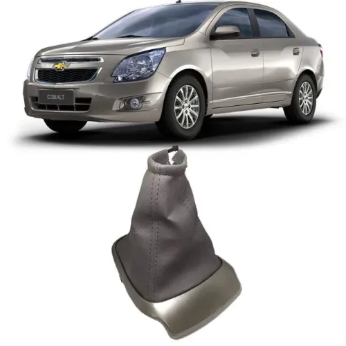 Coifa de Cãmbio Chevrolet Cobalt 2012 / Onix - C/ Base S/ Bola - Cinza - NAT 400489