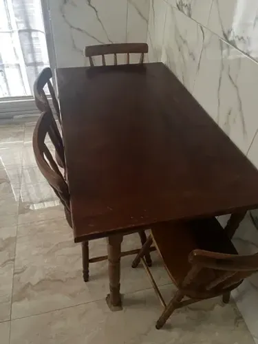 Conjunto Mesa Jantar + 4 Cadeiras Em Madeira Maciça