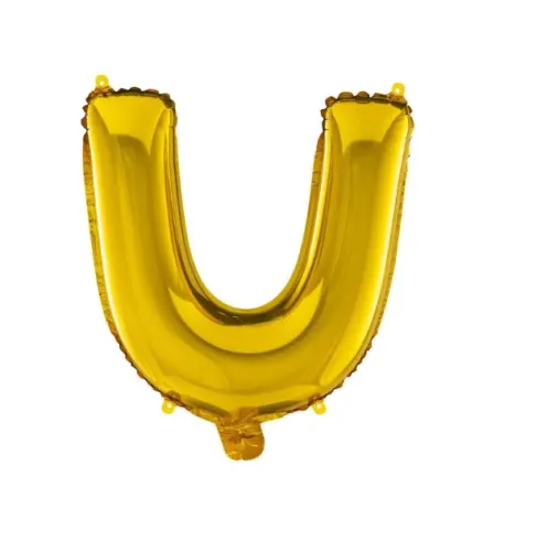 Balão Metalizado Letras  Ballon Letter 16" 40cm  Wb Cn498 - Letra U