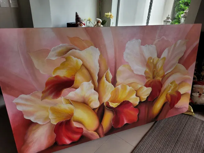 Quadro de Orquídeas - Pintura em Tela
