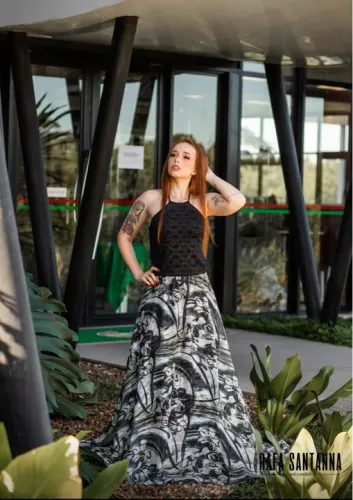 Vestido longo social para festa