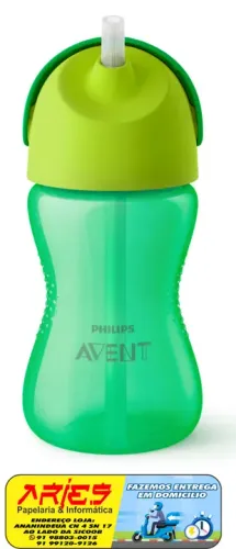 COPO DE TRANSIÇÃO COM CANUDO PHILIPS AVENT SCF798/01 300 ML COM VÁLVULA ANTIVAZAMENTO