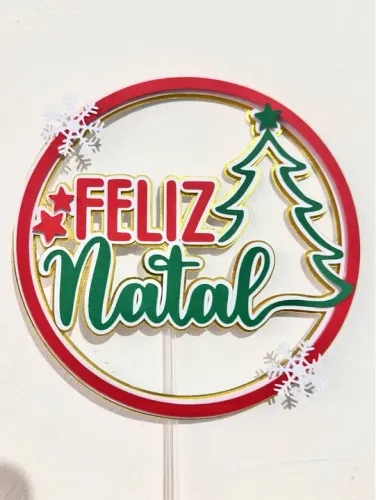 Topo de Bolo Natalino 