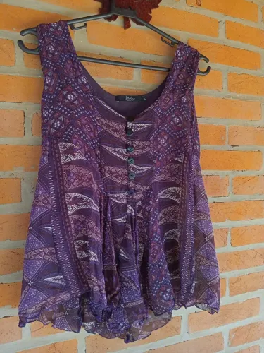 bata estampada roxa daslu