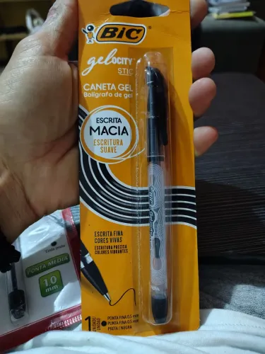 Canetas Gel Bic e Faber-Castell