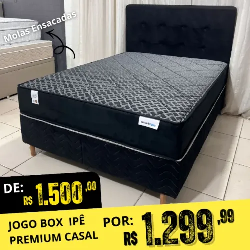 Cama Box Ipê Premium Black Friday Molas Ensacdas