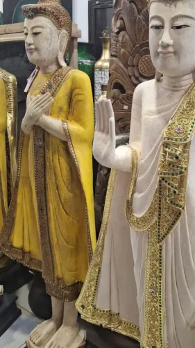 Buda de madeira 170 cm importado da Tailândia 