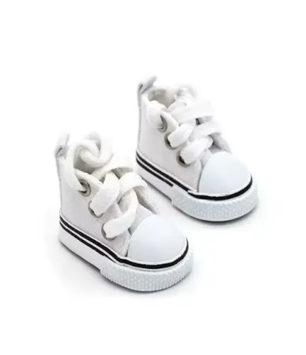 Lindo Tenis Cano Alto Brancoou Preto Para Boneca Labubu - Pronta Entrega