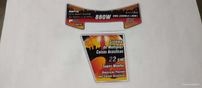 Adesivo aparelho de som Sony zx80d