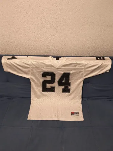 Camiseta masculina de futebol americano Charles Woodson #24 Oakland Raiders Nike L