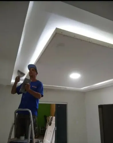 Forro de gesso e steel frame