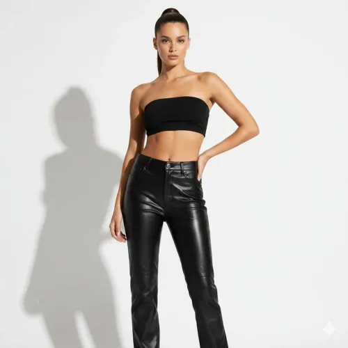 Calça HM couro iluminado tam 36