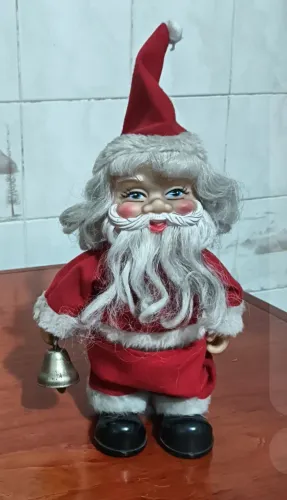PAPAI NOEL 25 x 15cm *FINAL ANOS 80* NÃO FUNCIONA FAZER RESTAURAÇÃO GANHE 1 BRINDE