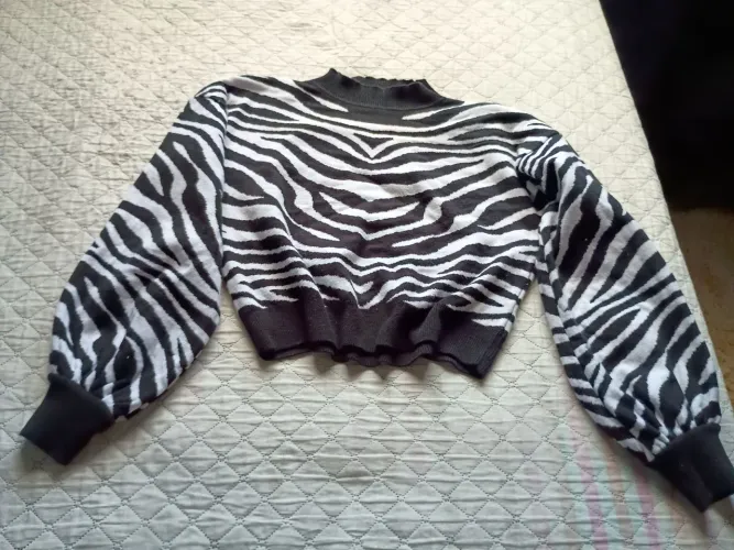 Suéter Zebra Manga Longa