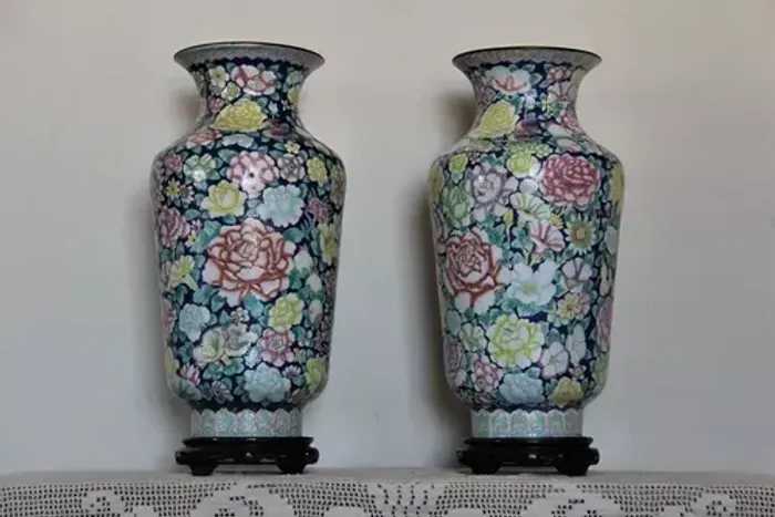 Vasos em Porcelana Chinesa Original - Par - Antigo Década 60
