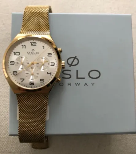 RELÓGIO OSLO DOURADO POUCO USO, ÓTIMO ESTADO!
