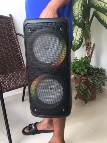 Caixa De Som Bluetooth Grande Led Alta Super Potente - Garantia