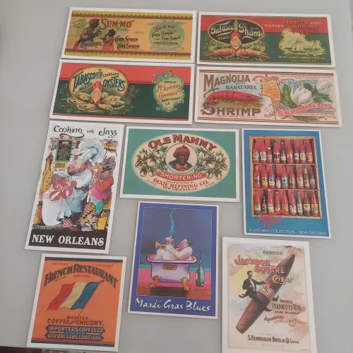 Cartões colecionáveis antigos USA.