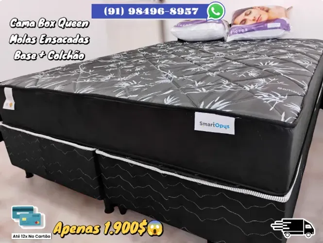CAMA QUEEN DE MOLAS ENSACADAS