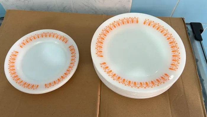 Conjunto de Pratos Vintage Laranjas