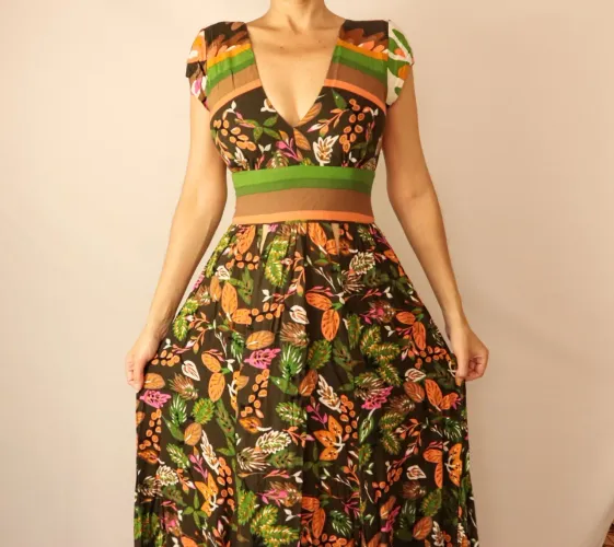 Vestido Longo Florido Farm