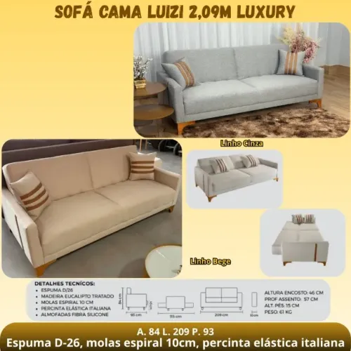 Sofá Cama Retro Luxor - Novo na Caixa já com Entrega