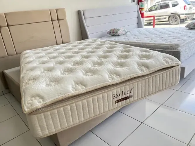 Colchão de Casal 138x188 Novo Marca Sankonfort Molas Ensacadas Pillow Confortável, Pronta