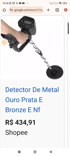 Detector de metais seminovo