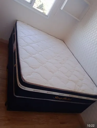 Cama casal box e colchão molas ensacadas 