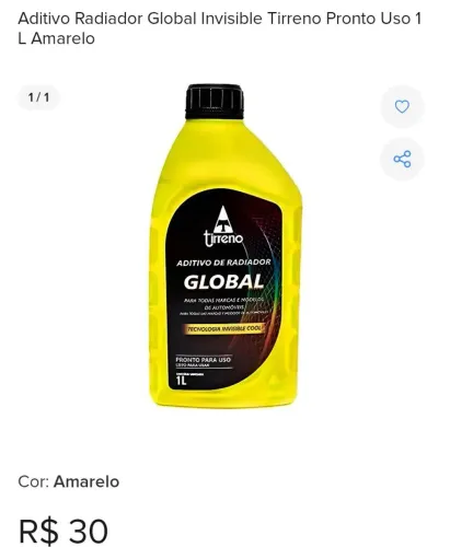 Água radiador