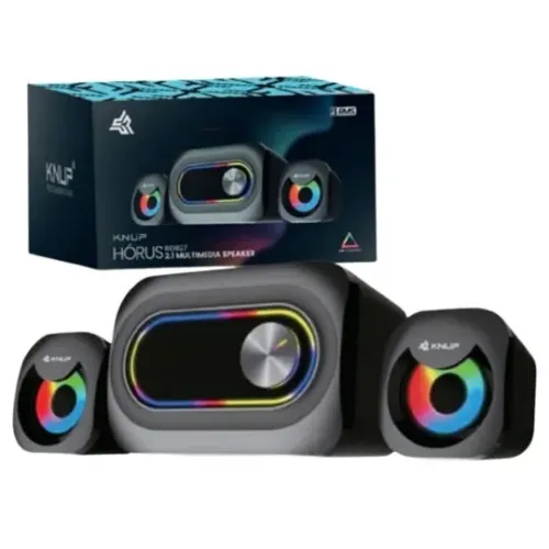 Caixa De Som Multimidia 11W 2.1 Canais HÓRUS - KP-RO827 Novo Loja Coimbra Computadores